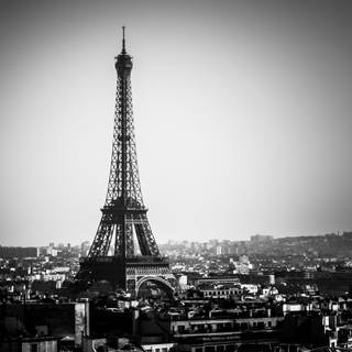 Paris black and white wallpaper