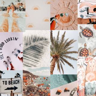 2023 beach collage wallpaper