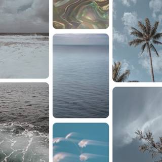 2023 beach collage wallpaper