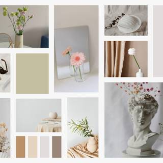 Spring moodboard desktop wallpaper