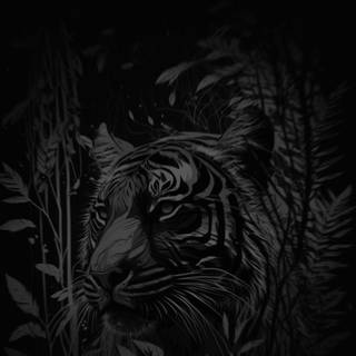 Black tiger phone wallpaper