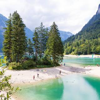 Mountain lake summer wallpaper