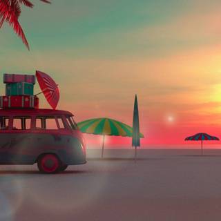 Summer vibes computer wallpaper