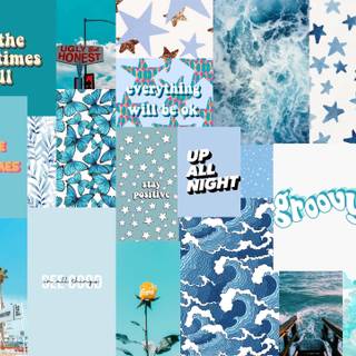 Preppy summer laptop wallpaper