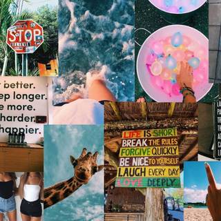 Preppy summer laptop wallpaper