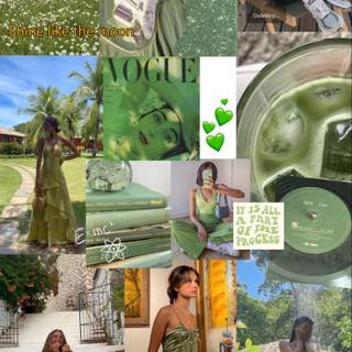 2023 green aesthetic wallpaper