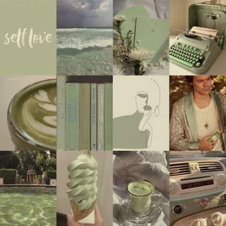 2023 green aesthetic wallpaper