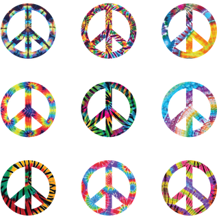 Tie-dye peace signs wallpaper