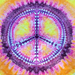 Tie-dye peace signs wallpaper