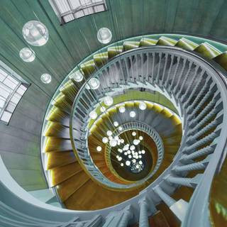 Cecil Brewer Staircase wallpaper