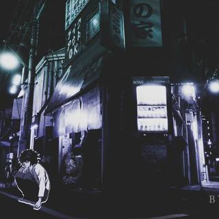 Dark anime streets wallpaper