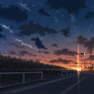 Dark anime streets wallpaper