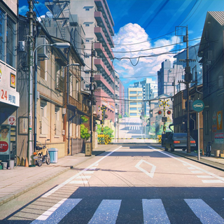 Dark anime streets wallpaper
