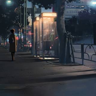 Dark anime streets wallpaper