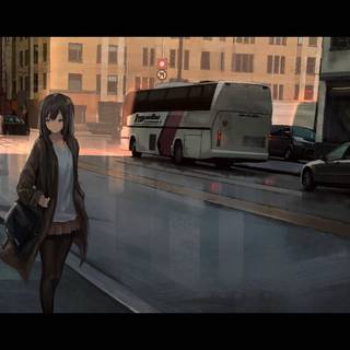 Dark anime streets wallpaper