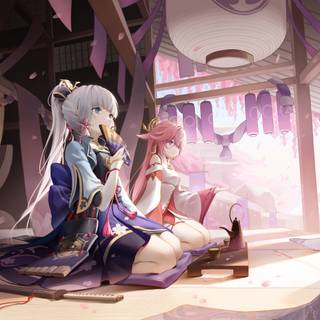 Genshin Impact Kamisato Ayaka HD wallpaper