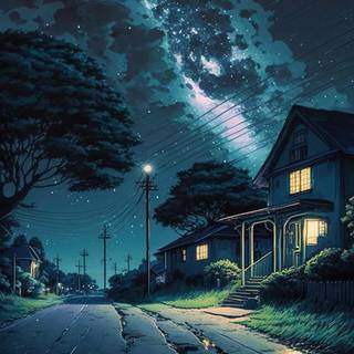 Night street wallpaper