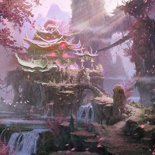 Cherry Blossom fantasy wallpaper