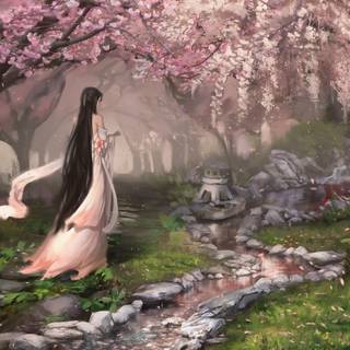 Cherry Blossom fantasy wallpaper