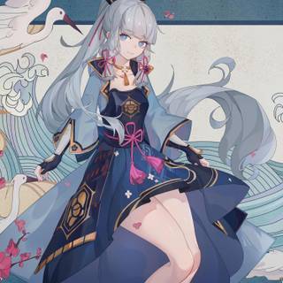 Genshin Impact Kamisato Ayaka HD wallpaper