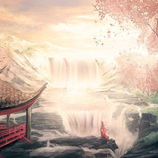 Cherry Blossom fantasy wallpaper