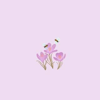 Spring minimalist purple wallpaper
