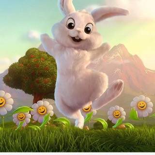 Cartoon cute Easter wallpaper