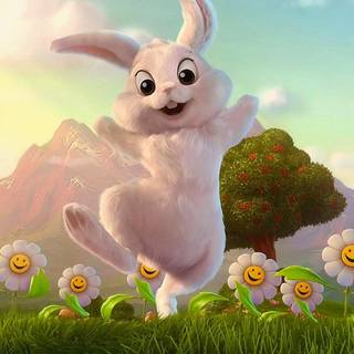 Cartoon cute Easter wallpaper