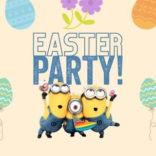 Minions Easter laptop wallpaper
