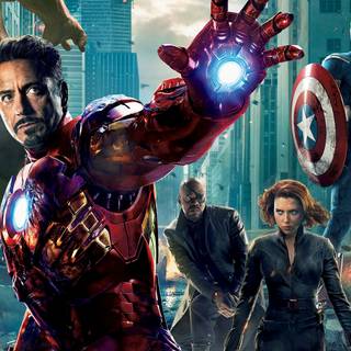 Avengers dual screen wallpaper