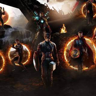 Avengers dual screen wallpaper