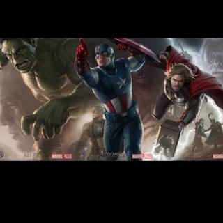 Avengers dual screen wallpaper