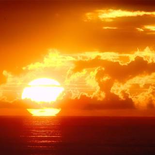 Orange sunset evening wallpaper