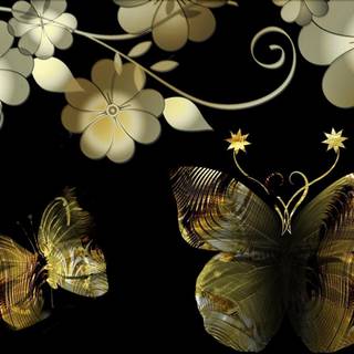 Black spring abstract wallpaper