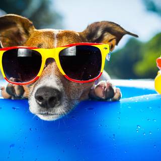 Summer cute dogs wallpaper