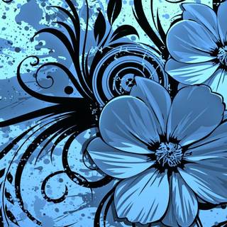 Black spring abstract wallpaper