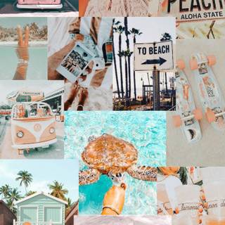 Collage aesthetic summer wallpaper