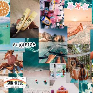 Collage aesthetic summer wallpaper