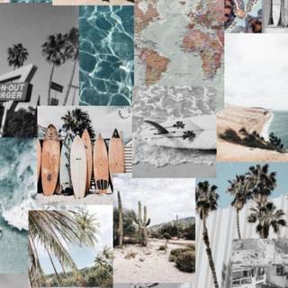 Collage aesthetic summer wallpaper
