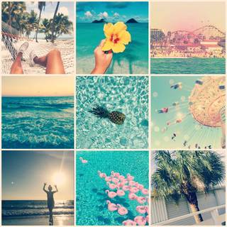 Collage aesthetic summer wallpaper