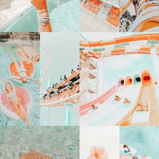 Collage aesthetic summer wallpaper