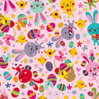 Pink Easter collage wallpaper