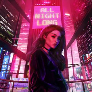 Cyberpunk pink wallpaper