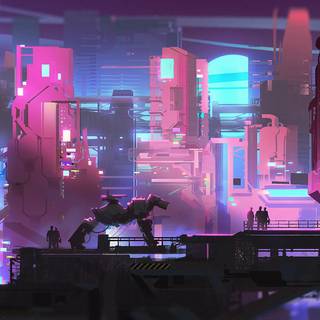 Cyberpunk pink wallpaper