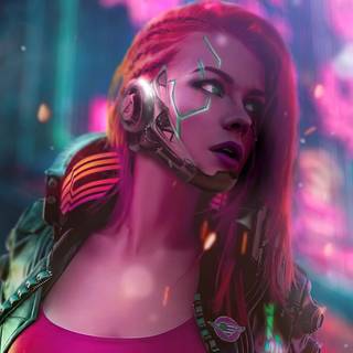 Cyberpunk pink wallpaper