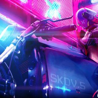 Cyberpunk pink wallpaper