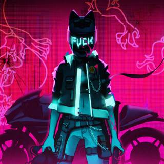 Cyberpunk pink wallpaper