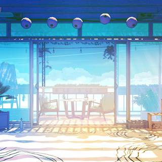 Summer aesthetic cartoon wallpaper