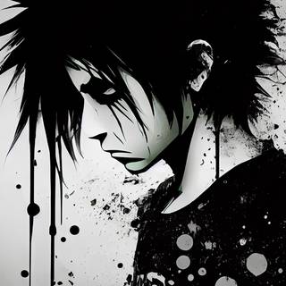 Black illustration wallpaper