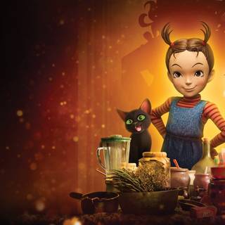 Earwig and the Witch wallpaper